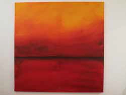 Sonnenuntergang_Acryl auf Leinwand_100x100