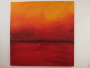 Sonnenuntergang_Acryl auf Leinwand_100x100